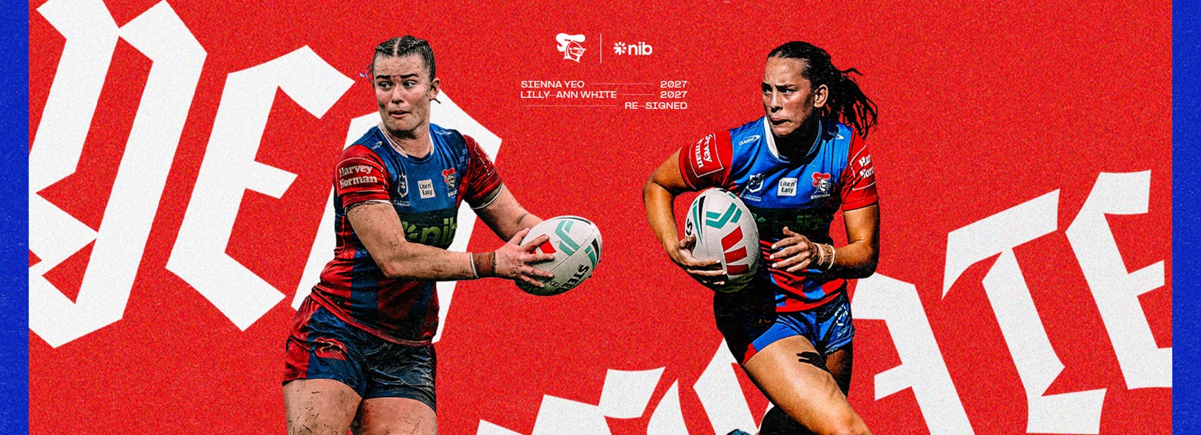 Newcastle Knights re-sign Yeo and White