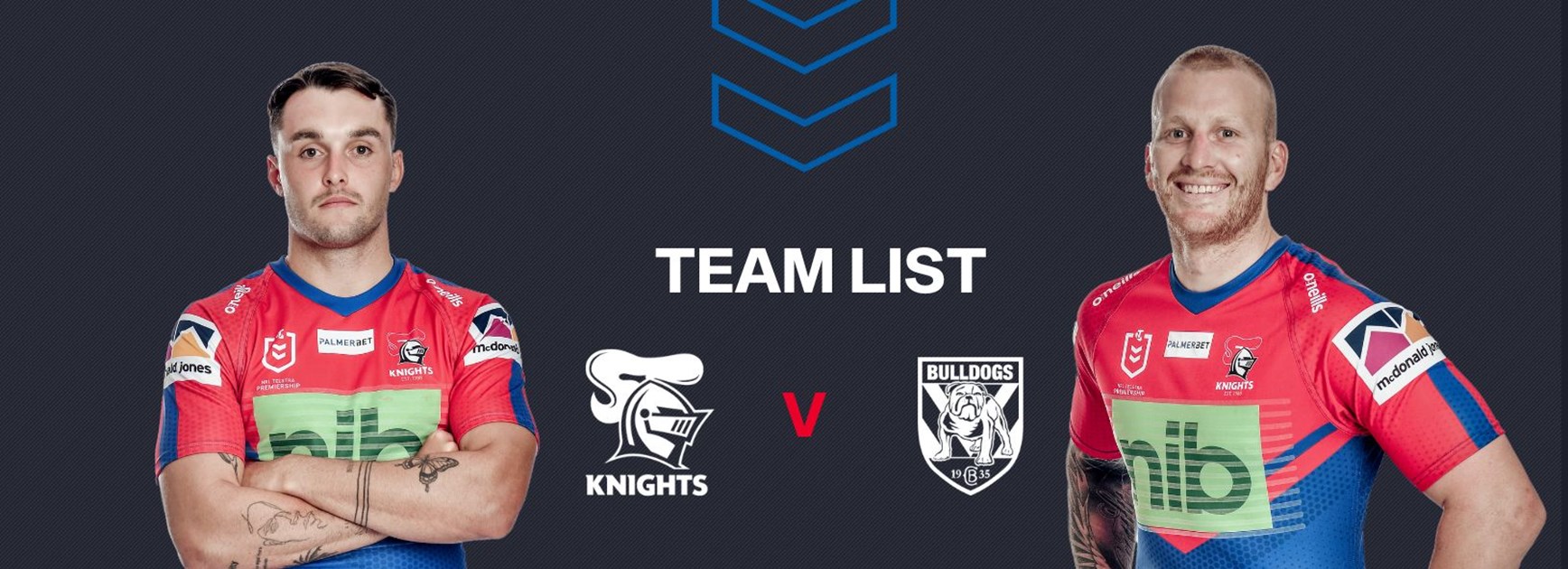 Knights v Bulldogs Round 20 NRL team list