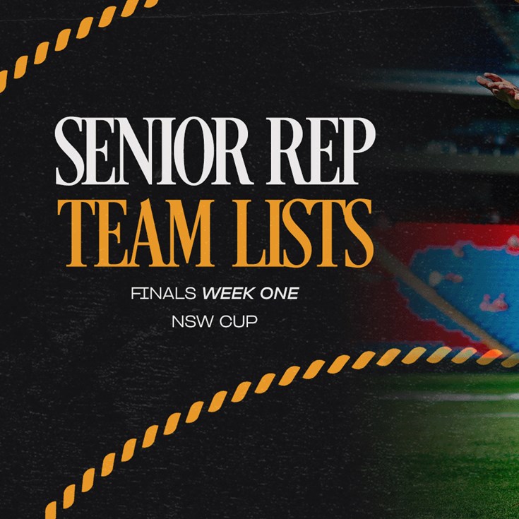 Senior Rep Team Lists | Finals Week One