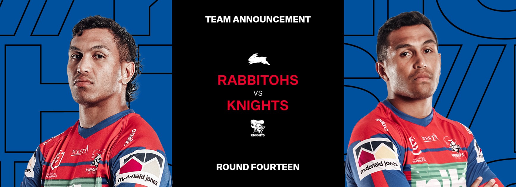 Knights v Rabbitohs Round 14 NRL team list