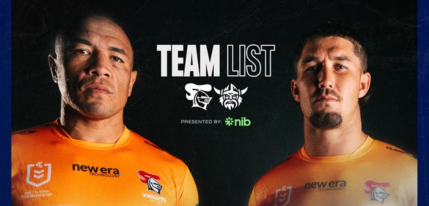 NRL Team List | Round 5 vs Raiders