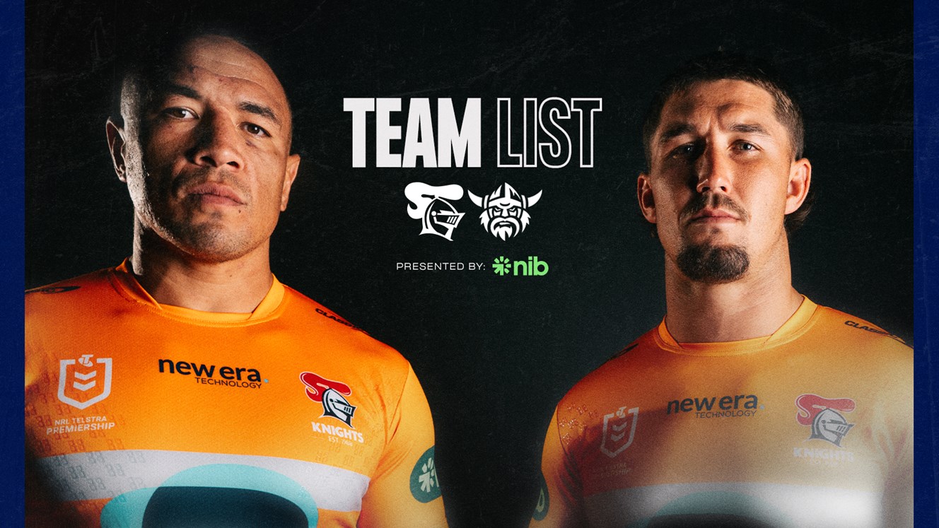 NRL Team List | Round 5 vs Raiders