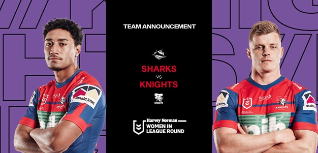 Knights v Sharks Round 22 NRL team list
