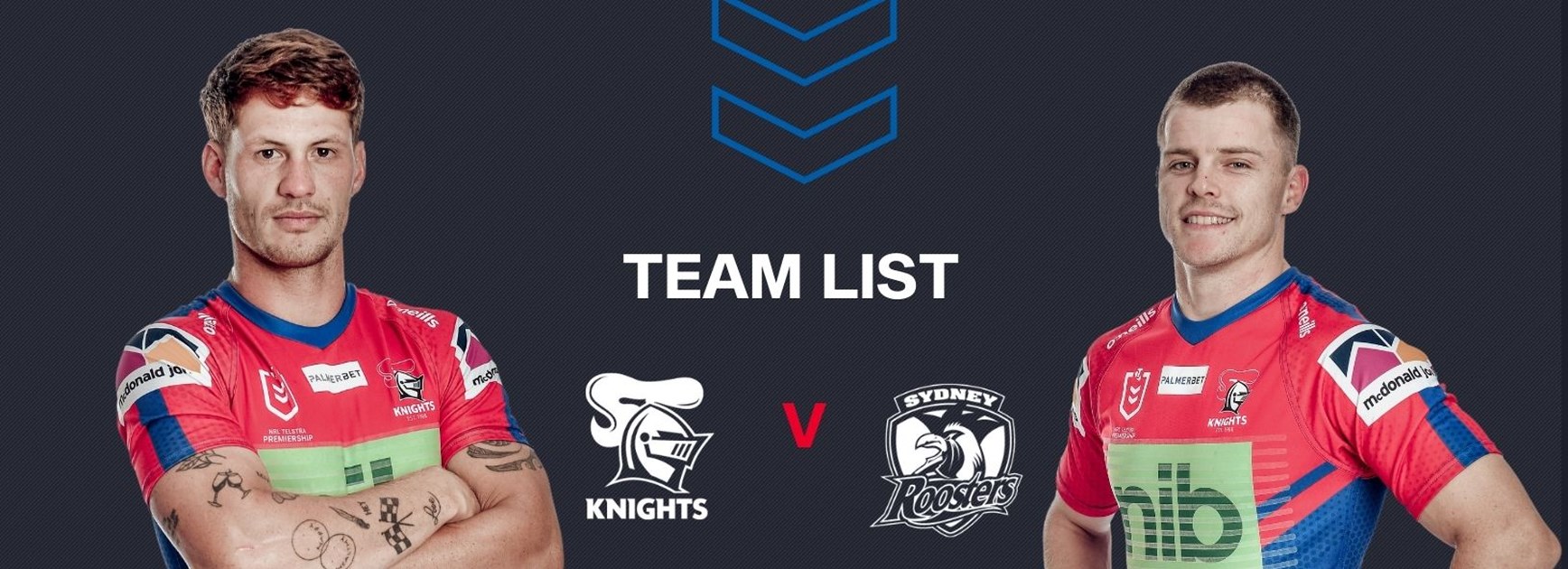 Knights v Roosters Round 19 NRL team list