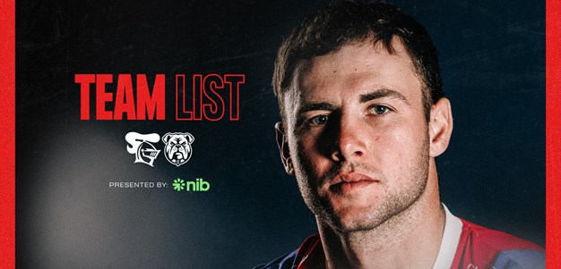 Team List | Round 4 vs Bulldogs