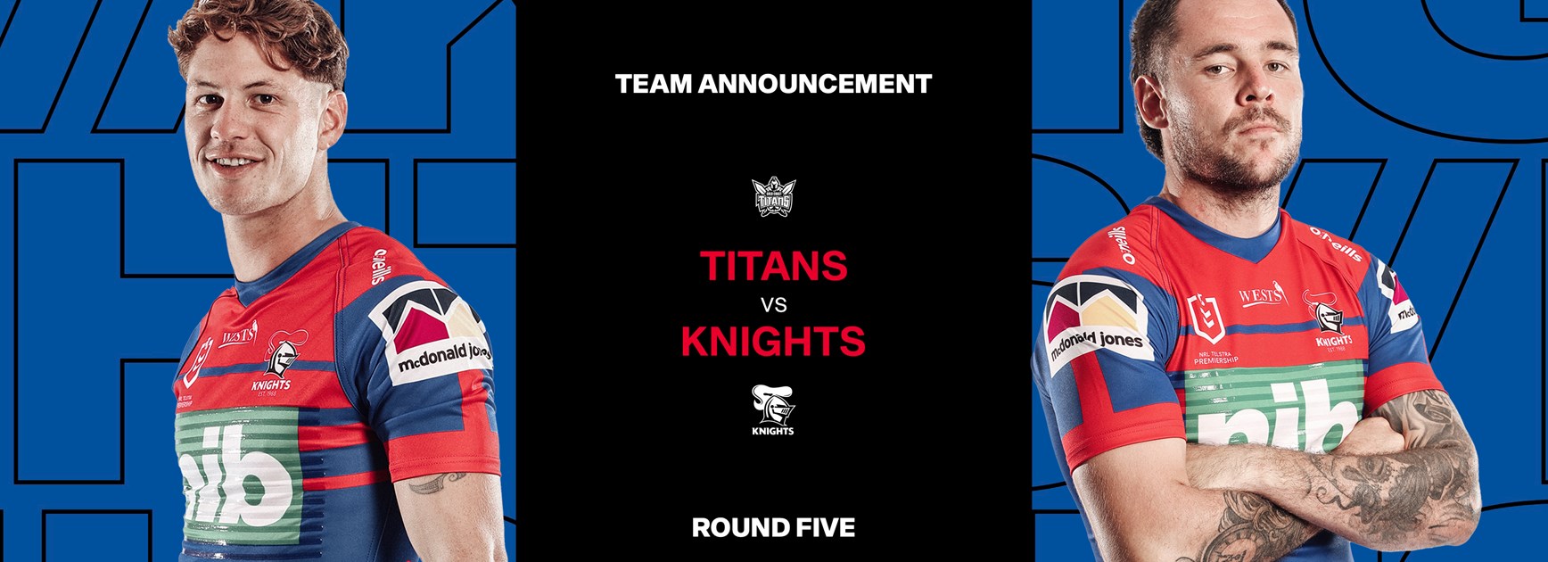 Titans v Knights Round 5 NRL team list