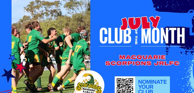 Macquarie Scorpions named July Club of the Month