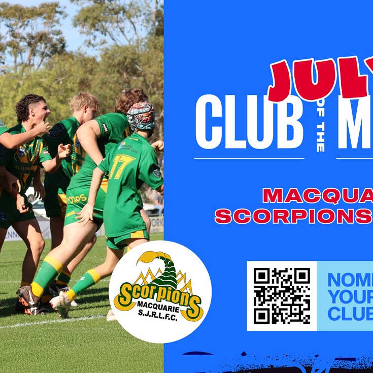 Macquarie Scorpions named July Club of the Month