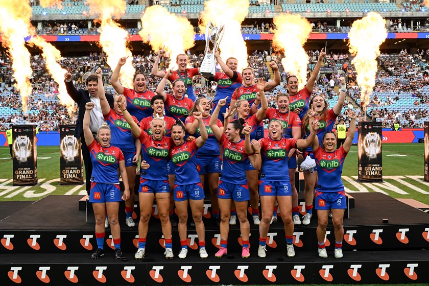 Back-to-back: The Knights etch themselves into the history books achieving a second straight women's premiership following a memorable Grand Final day in Sydney in 2023.