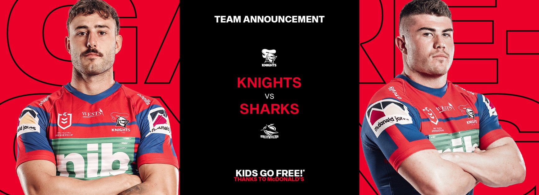Knights v Sharks Round 6 NRL team list