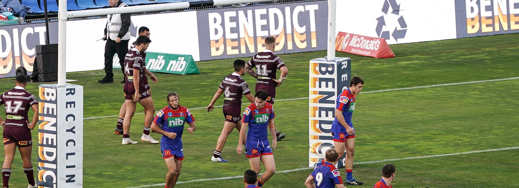 Knights 20s dominate on home turf to thrash Manly