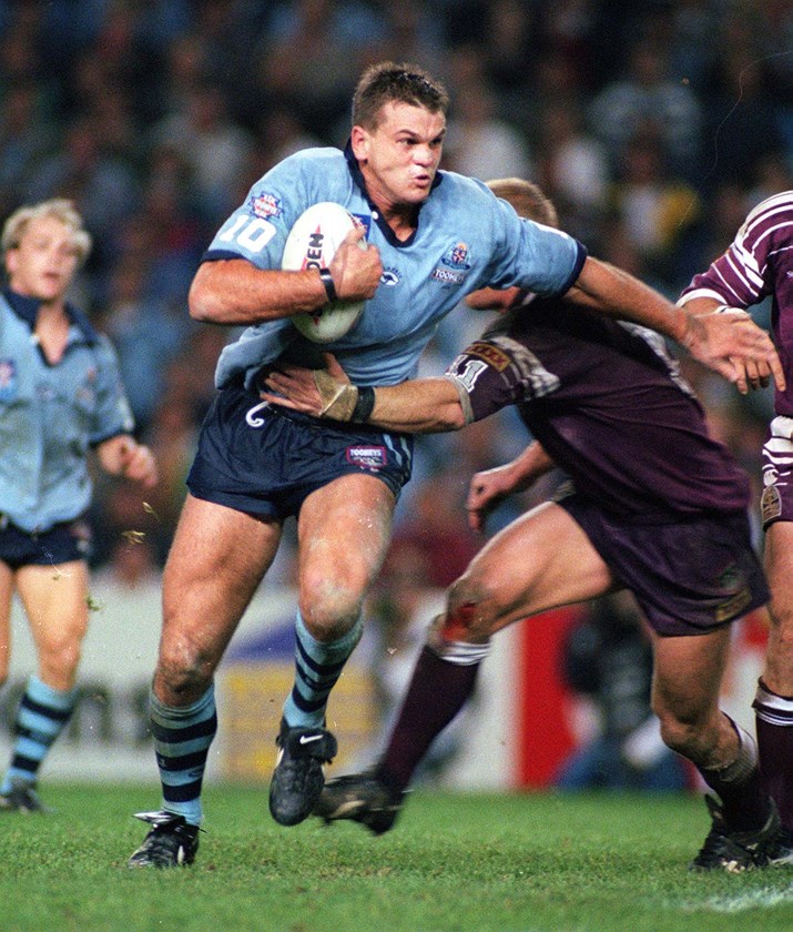 The Chief: Paul Harragon during one of his early State of Origin matches after making his Origin debut in 1992.