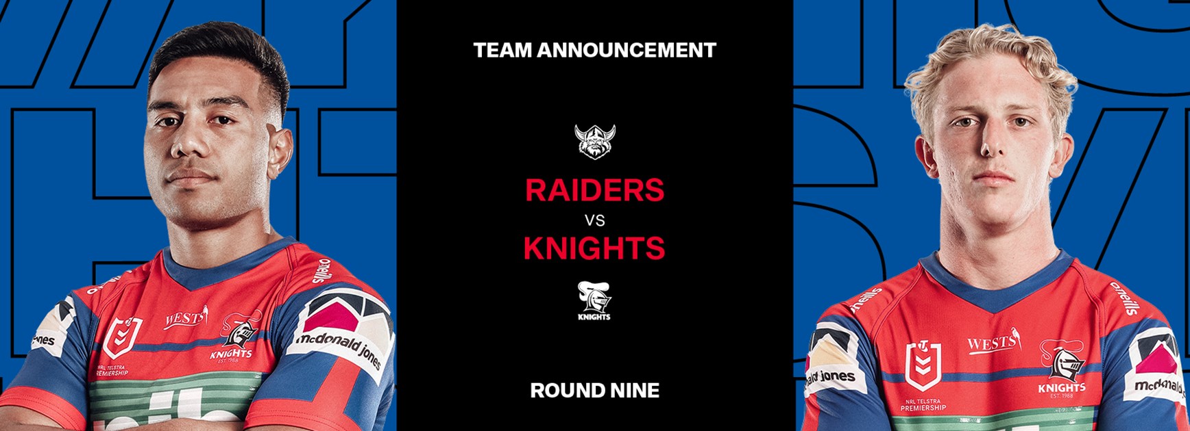 Knights v Raiders Round 9 NRL Team List