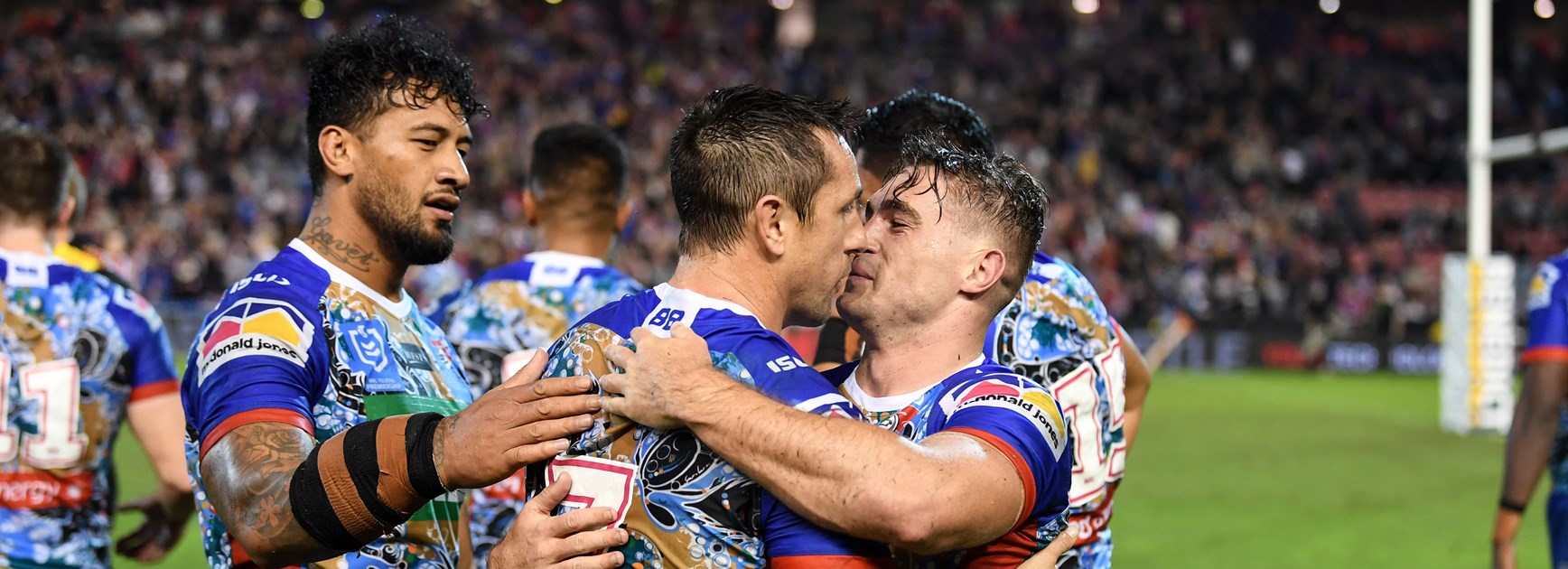 Why Pearce kissed the Knights logo