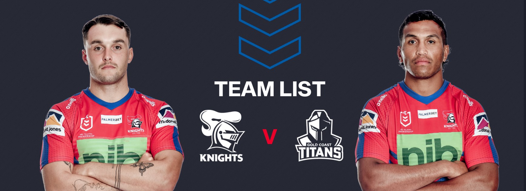 Knights v Titans Round 16 NRL team list