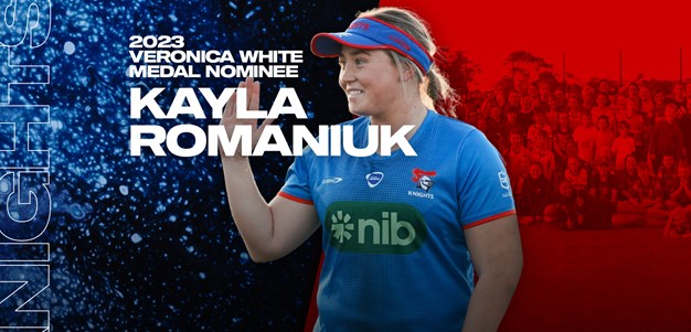 Kayla Romaniuk nominated for Veronica White Medal