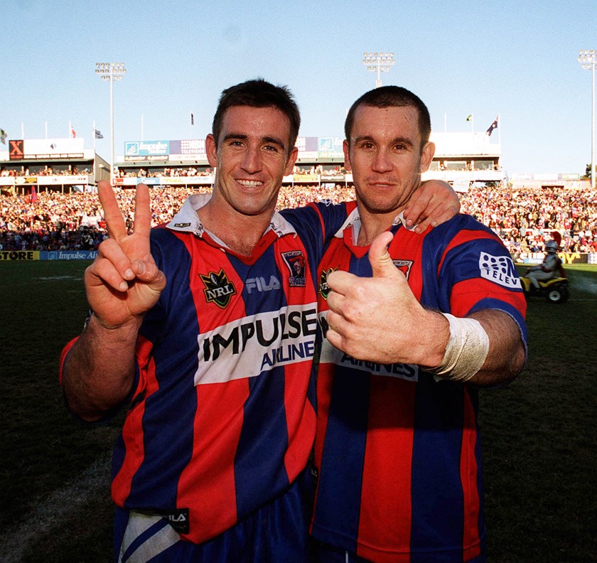 The Johns brothers: Andrew (left) and Matty (right) formed a winning halves combination during the late 90's and early 00's.