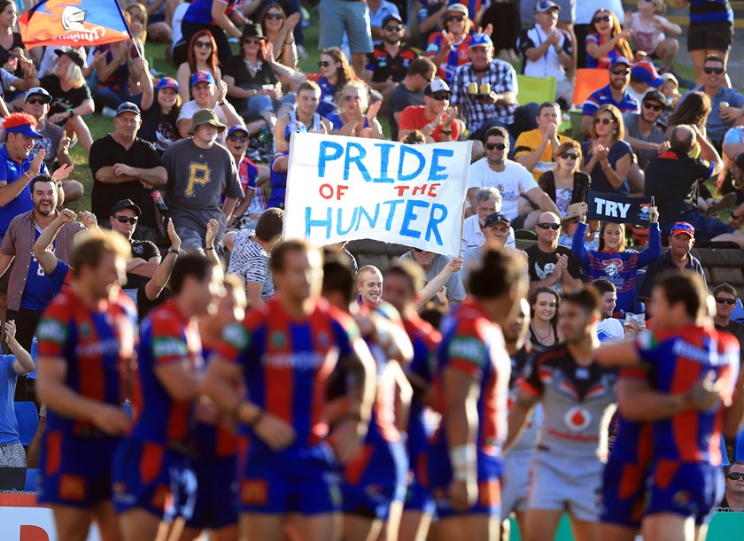 Despite the team's on-field performances, the Newcastle crowd continued to support their team with average crowds of just over 15,000 during the club's rebuild.