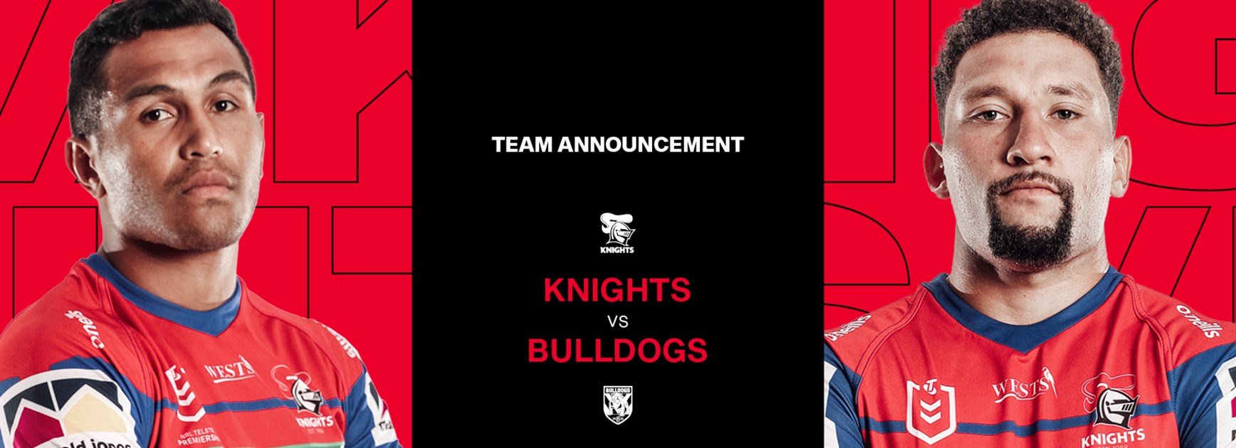 Knights v Bulldogs Round 1 NRL team list