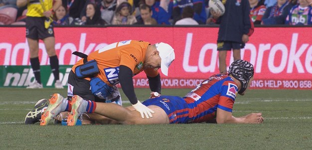 Ponga limps off with hamstring injury