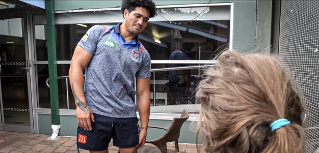 Watch: Sione's touching visit to Ronald McDonald House
