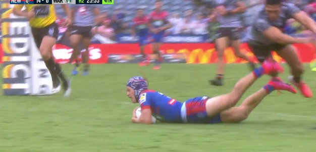 Watch: Ponga scores in his 50th NRL game