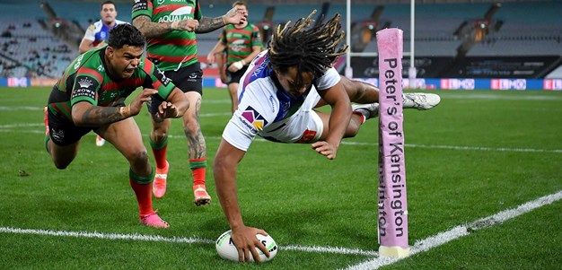 Young dives over for first NRL try