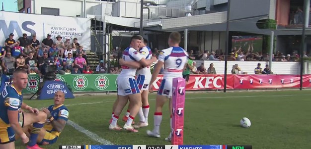 Ponga fires a pass to Tuala for the opener