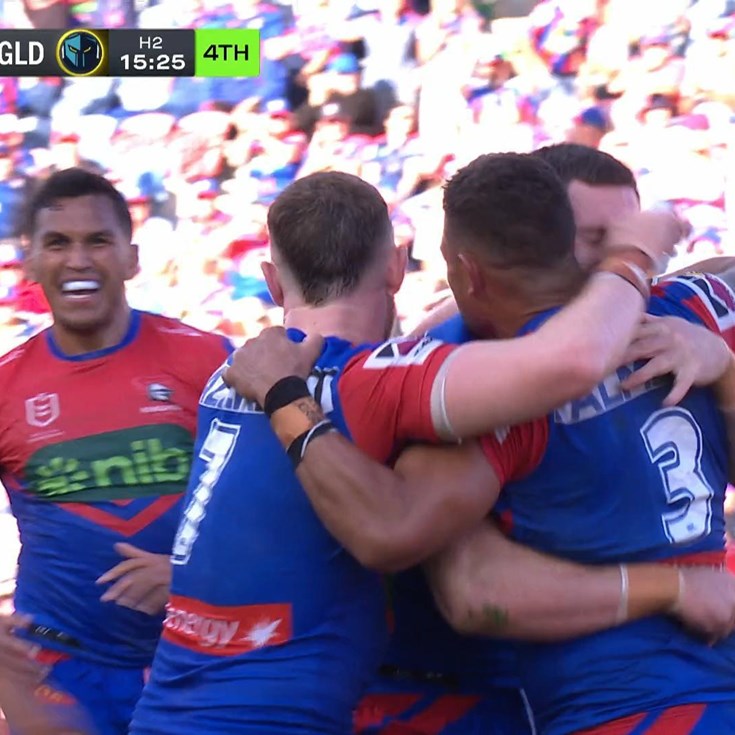 Dane Gagai try extends Knights lead