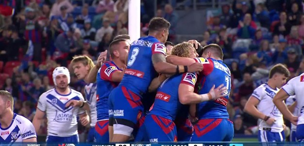 Thompson gets over for his first NRL try