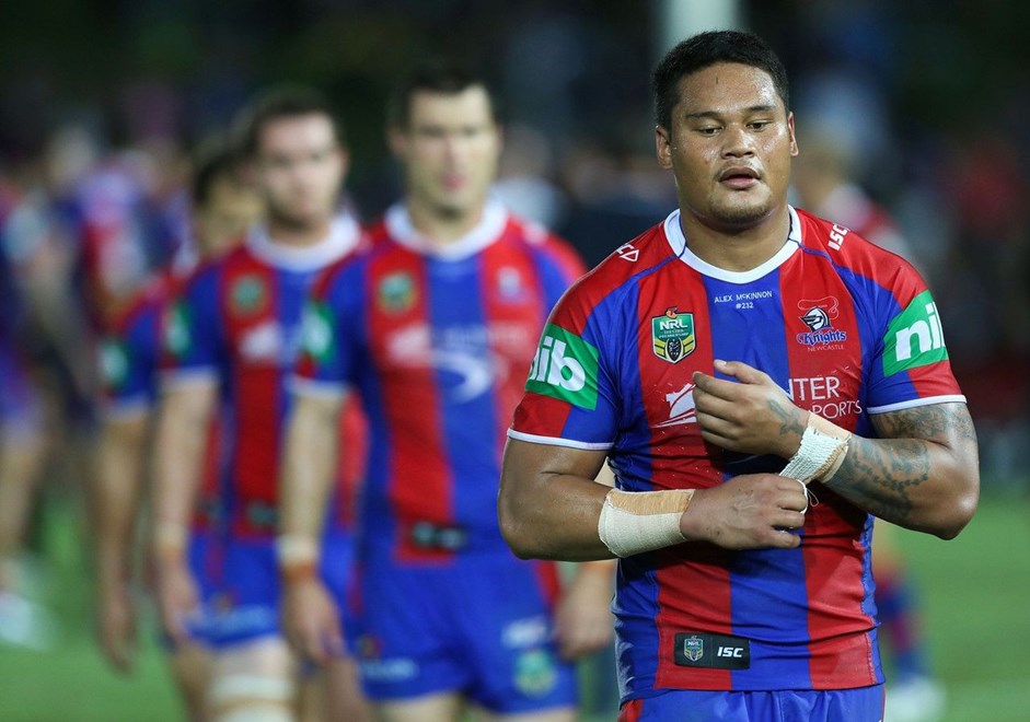 NRL Newcastle Knights v NQ Cowboys at Townsville. 07/04/2014. Photo: Michael Chambers for Melba Studios.
