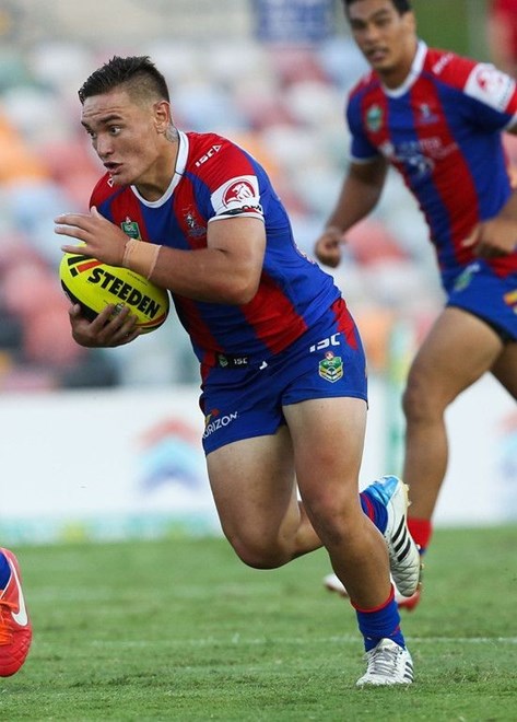 NYC Newcastle Knights v NQ Cowboys at Townsville. 07/04/2014. Photo: Michael Chambers for Melba Studios.