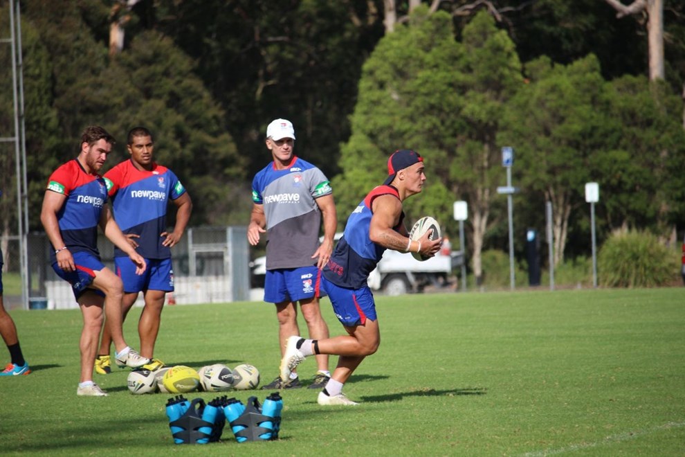 19-year-old-Danny Levi from the NYC Knights has honed his footy skills after joining the NRL squad for pre-season training. 