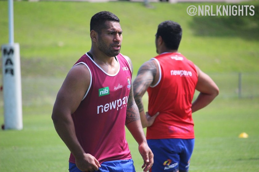 Mickey Paea acclimatises to the Australian weather.