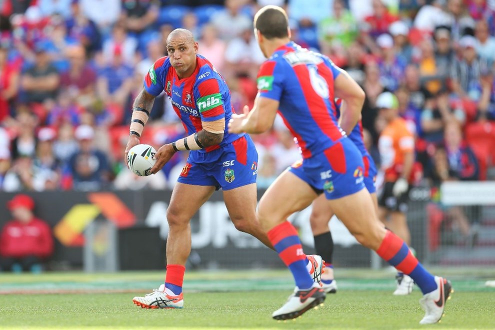 Jeremey Smith Competition - NRL Premiership Round - Round 03 Teams - Newcastle Knights V Canberra Raiders - 19th of March 2016 Venue - Hunter Stadium, Broadmeadow, Newcastle NSW Photographer - Paul Barkley