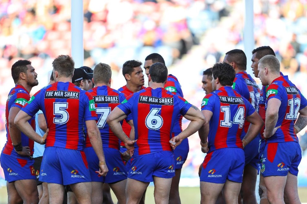 Competition - NRL Premiership Round. Round - Round 23. Teams - Newcastle Knights v Penrith Panthers. Date - 14th of August 2016. Venue - Hunter Stadium, Broadmeadow, NSW. Photographer - Paul Barkley.