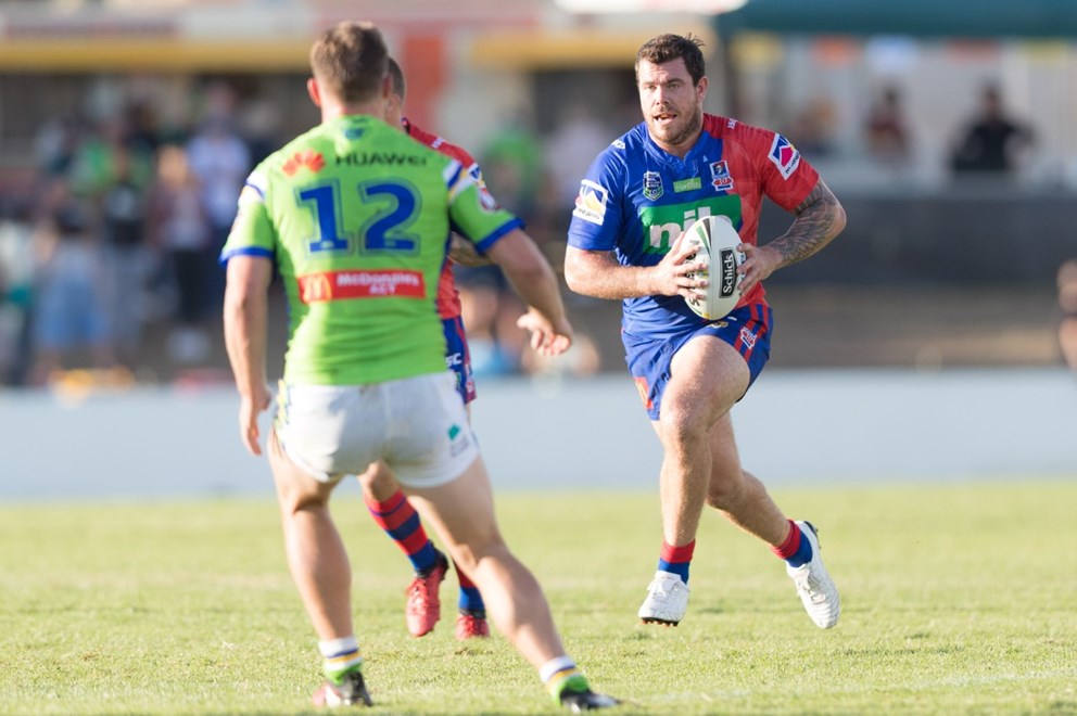 Canberra Raiders vs Newcastle Knights trial NRL match at Seiffert Oval