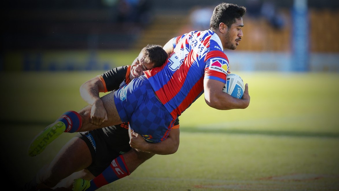 Competition - ISP. Round - Round 9. Teams - Wests Tigers v Newcastle Knights. Date - 29th of April 2017. Venue - Leichhardt Oval